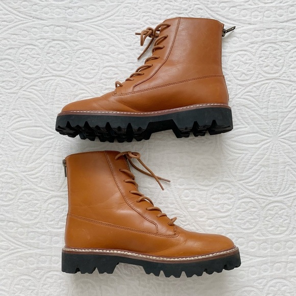 Madewell The Citywalk Lugsole Lace-Up Boot, English Saddle - Picture 5 of 12